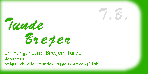 tunde brejer business card