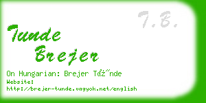 tunde brejer business card